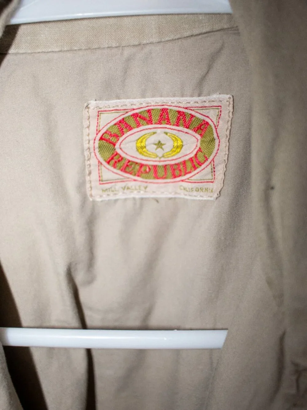 Vtg Banana Republic Vest Mens Khaki Hooded Bush Hunting Safari Photo 1980s